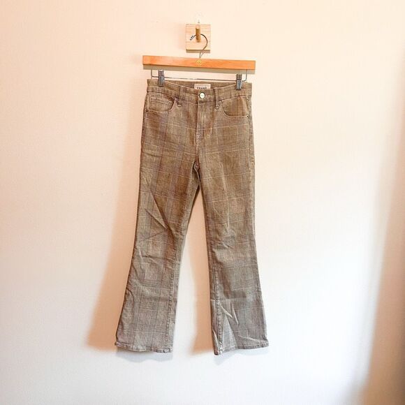 FRAME Le Cropped Mini Boot Plaid in Washed Plaid Size 24 - Picture 4 of 8
